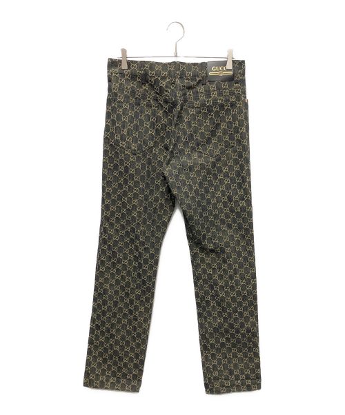 GUCCI（グッチ）GUCCI (グッチ) GGジャカードデニム パンツ ブラック サイズ:32の古着・服飾アイテム