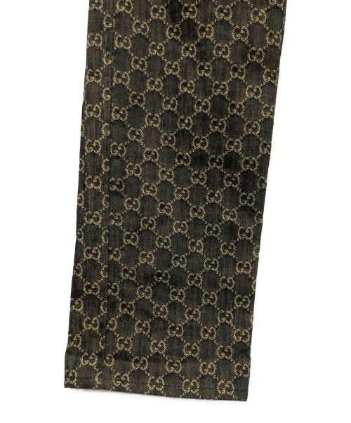 GUCCI（グッチ）GUCCI (グッチ) GGジャカードデニム パンツ ブラック サイズ:32の古着・服飾アイテム