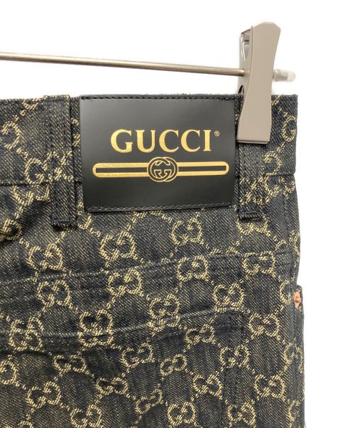 GUCCI（グッチ）GUCCI (グッチ) GGジャカードデニム パンツ ブラック サイズ:32の古着・服飾アイテム
