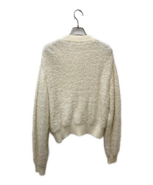 BEAUTY&YOUTH（ビューティーアンドユース）BEAUTY&YOUTH (ビューティーアンドユース) テープヤーン ニット カーディガン 1628-699-1002 ホワイト サイズ:サイズ表記なしの古着・服飾アイテム