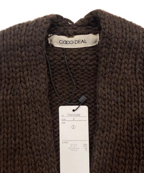 COCODEAL（ココディール）COCODEAL (ココディール) ローゲージショートニットガウン ブラウン サイズ:2 未使用品の古着・服飾アイテム