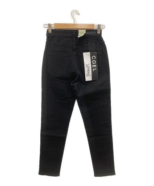 YANUK（ヤヌーク）YANUK (ヤヌーク) COEL (コエル) スリムテーパードデニムパンツ ブラック サイズ:22の古着・服飾アイテム