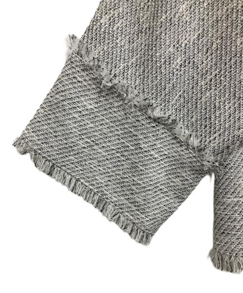 UNTITLED（アンタイトル）UNTITLED (アンタイトル) ツイードフリンジトップス ホワイト サイズ:XS 未使用品の古着・服飾アイテム