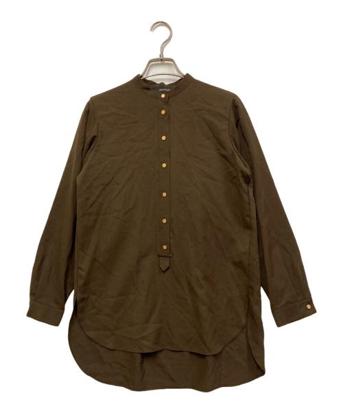 UNTITLED（アンタイトル）UNTITLED (アンタイトル) ツイルバンドカラーシャツ ブラウン サイズ:XSの古着・服飾アイテム