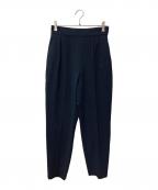 ourhomeアワホーム）の古着「脚がきれいに見えるピンタックパンツ W7640329」｜ネイビー
