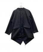 OUTILウティ）の古着「ウールカシミアモッズコート」｜ブラック