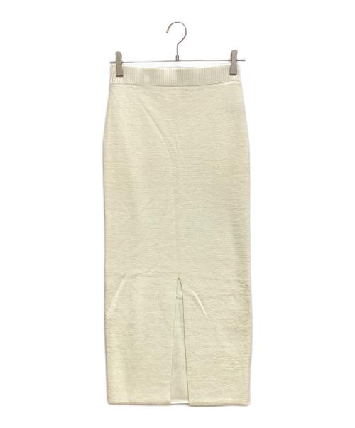 Whim Gazette（ウィムガゼット）Whim Gazette (ウィムガゼット) ニットスカート ベージュ サイズ:Fの古着・服飾アイテム
