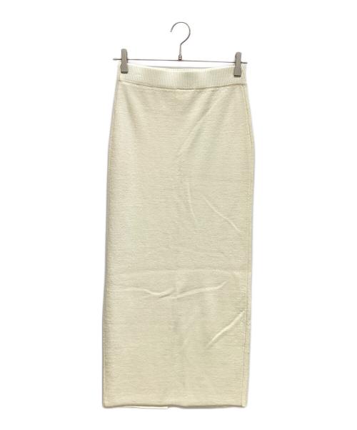 Whim Gazette（ウィムガゼット）Whim Gazette (ウィムガゼット) ニットスカート ベージュ サイズ:Fの古着・服飾アイテム