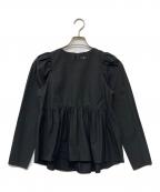 editionエディション）の古着「コットンブロード パフスリーブブラウス」｜ブラック