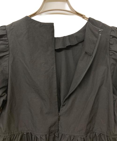 edition（エディション）edition (エディション) コットンブロード パフスリーブブラウス ブラック サイズ:34の古着・服飾アイテム