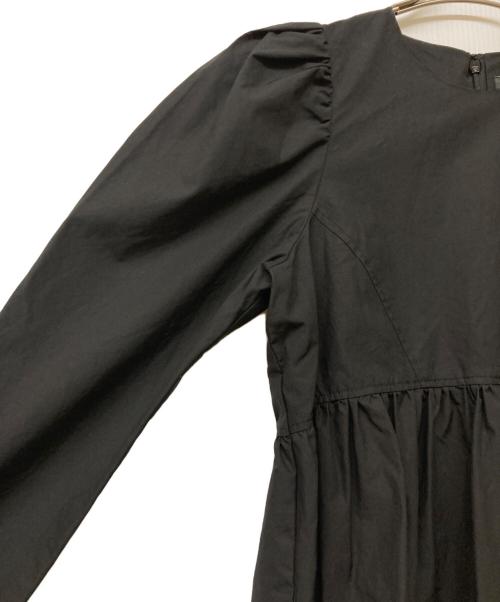 edition（エディション）edition (エディション) コットンブロード パフスリーブブラウス ブラック サイズ:34の古着・服飾アイテム