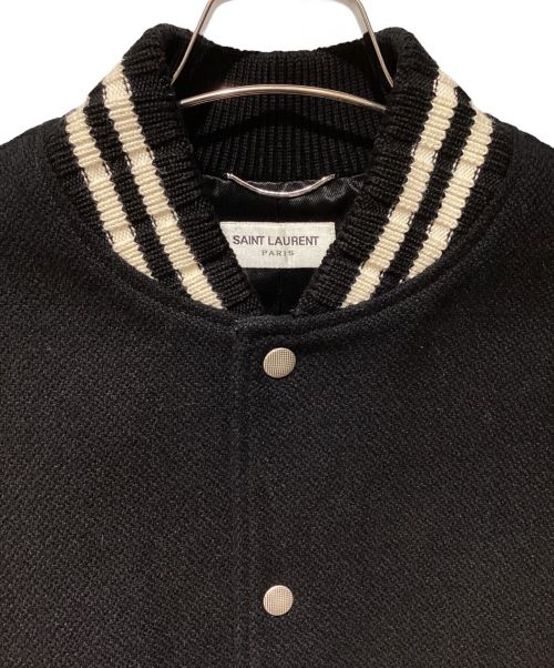 Saint Laurent Paris（サンローランパリ）Saint Laurent Paris (サンローランパリ) Back Print Teddy Jacket（バックプリントテディジャケット） ブラック サイズ:48の古着・服飾アイテム