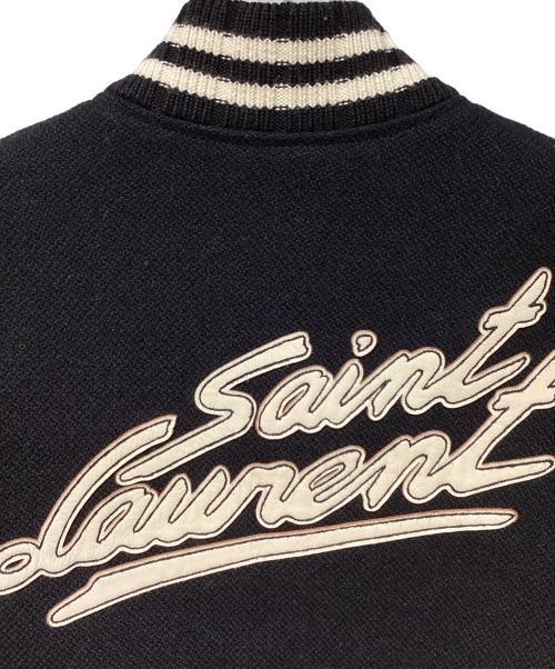Saint Laurent Paris（サンローランパリ）Saint Laurent Paris (サンローランパリ) Back Print Teddy Jacket（バックプリントテディジャケット） ブラック サイズ:48の古着・服飾アイテム