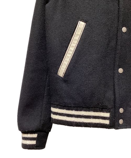 Saint Laurent Paris（サンローランパリ）Saint Laurent Paris (サンローランパリ) Back Print Teddy Jacket（バックプリントテディジャケット） ブラック サイズ:48の古着・服飾アイテム