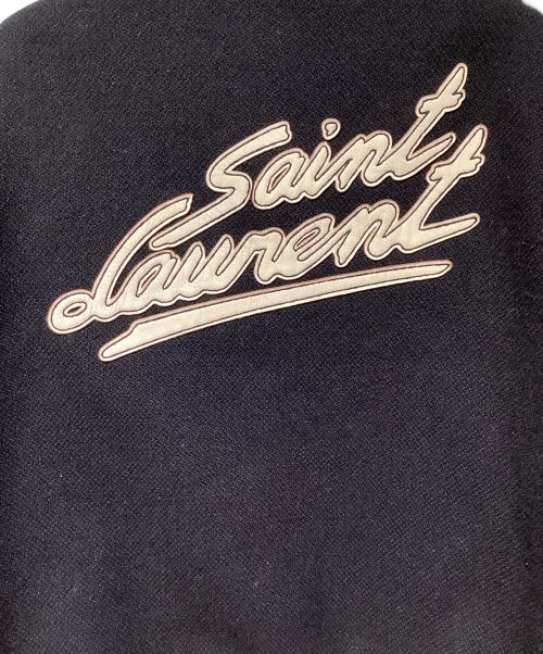 Saint Laurent Paris（サンローランパリ）Saint Laurent Paris (サンローランパリ) Back Print Teddy Jacket（バックプリントテディジャケット） ブラック サイズ:48の古着・服飾アイテム