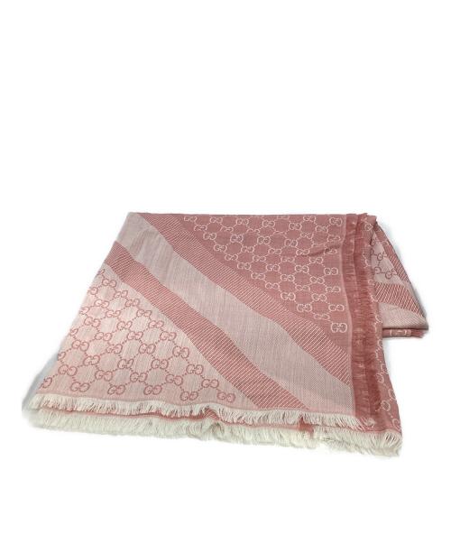 GUCCI（グッチ）GUCCI (グッチ) GG柄 大判ストール　281942 ピンク サイズ:140×140の古着・服飾アイテム