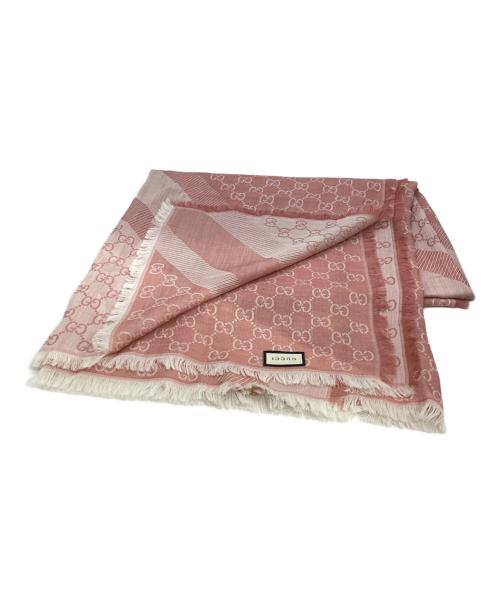 GUCCI（グッチ）GUCCI (グッチ) GG柄 大判ストール　281942 ピンク サイズ:140×140の古着・服飾アイテム