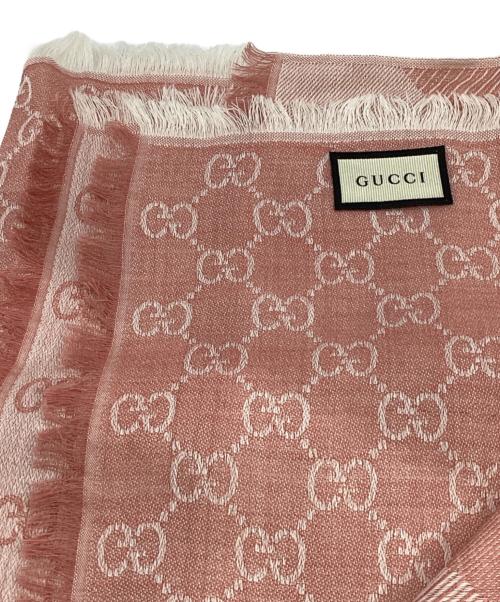 GUCCI（グッチ）GUCCI (グッチ) GG柄 大判ストール　281942 ピンク サイズ:140×140の古着・服飾アイテム