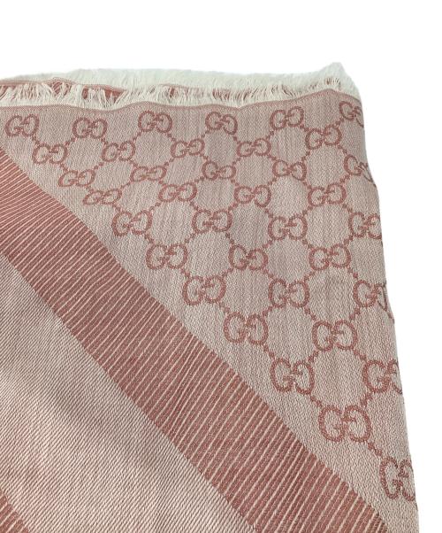 GUCCI（グッチ）GUCCI (グッチ) GG柄 大判ストール　281942 ピンク サイズ:140×140の古着・服飾アイテム