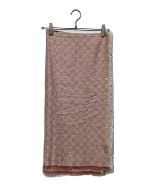 GUCCI（グッチ）GUCCI (グッチ) GG柄 大判ストール　281942 ピンク サイズ:140×140の古着・服飾アイテム