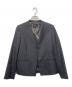 23区（ニジュウサンク）の古着「ウールサキソニーツイルノーカラージャケット」｜チャコールグレー
