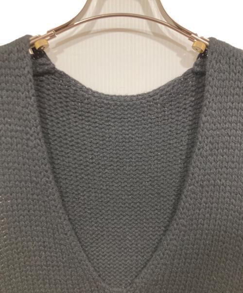 edit.for lulu（エディットフォールル）edit.for lulu (エディットフォールル) シェットランドVネックロングベスト ブラック サイズ:Freeの古着・服飾アイテム