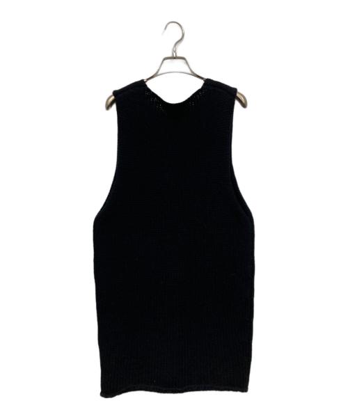 edit.for lulu（エディットフォールル）edit.for lulu (エディットフォールル) シェットランドVネックロングベスト ブラック サイズ:Freeの古着・服飾アイテム