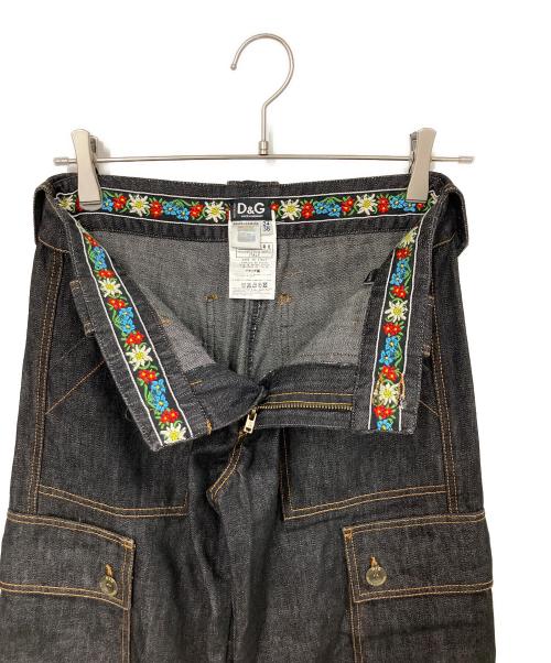DOLCE & GABBANA（ドルチェ＆ガッバーナ）DOLCE & GABBANA (ドルチェ＆ガッバーナ) カーゴデニムパンツ インディゴ サイズ:24/38の古着・服飾アイテム
