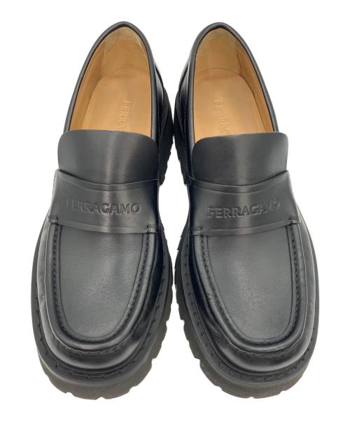 Ferragamo（フェラガモ）Ferragamo (フェラガモ) ラグソールローファー ブラック サイズ:8 1/2の古着・服飾アイテム