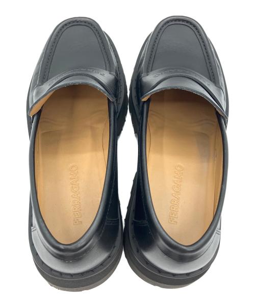 Ferragamo（フェラガモ）Ferragamo (フェラガモ) ラグソールローファー ブラック サイズ:8 1/2の古着・服飾アイテム