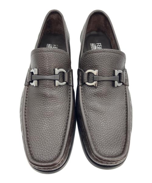 Salvatore Ferragamo（サルヴァトーレ フェラガモ）Salvatore Ferragamo (サルヴァトーレ フェラガモ) ビットローファー ブラウン サイズ:8 1/2の古着・服飾アイテム