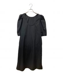 Loungedress（ラウンジドレス）の古着「パフUネックワンピース LDZ1041609A0005」｜ブラック