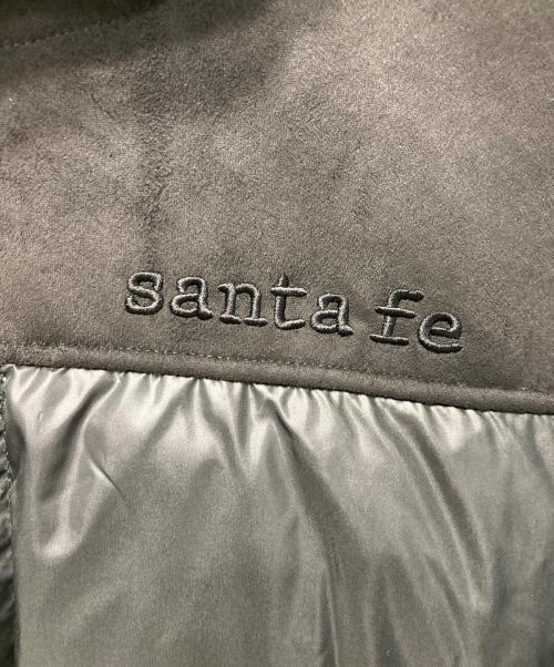 santa fe（サンタフェ）santa fe (サンタフェ) フェイクムートン切り替えダウンブルゾン ブラック サイズ:48の古着・服飾アイテム