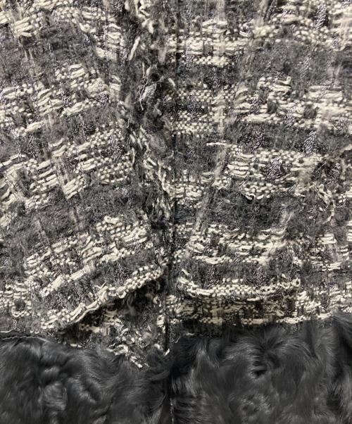 GRACE CLASS（グレースクラス）GRACE CLASS (グレースクラス) ファー付きツイードコート グレー サイズ:36の古着・服飾アイテム