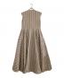 ebure (エブール) ストライプノースリーブワンピース ベージュ サイズ:38：15000円