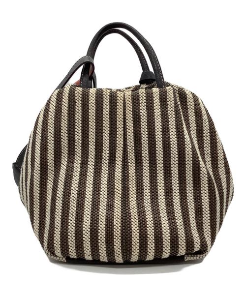 mica della valle（ミカ デラ ヴァッレ）mica della valle (ミカ デラ ヴァッレ) ヌーヴォラ ピッコラ ブラウン×ベージュの古着・服飾アイテム