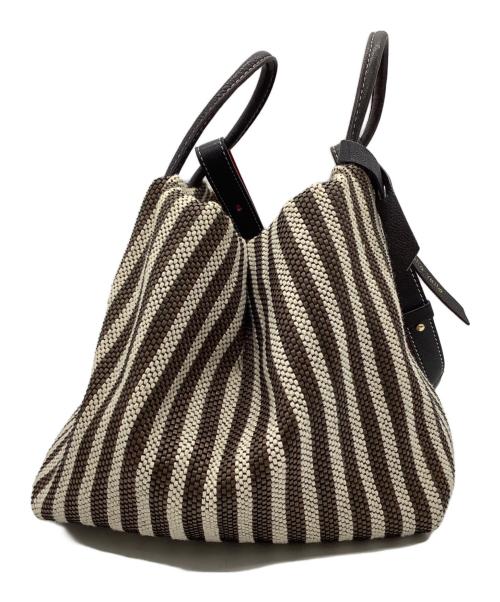 mica della valle（ミカ デラ ヴァッレ）mica della valle (ミカ デラ ヴァッレ) ヌーヴォラ ピッコラ ブラウン×ベージュの古着・服飾アイテム