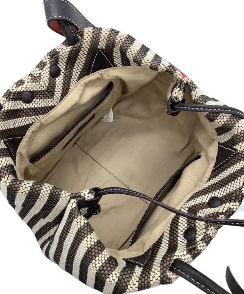 mica della valle（ミカ デラ ヴァッレ）mica della valle (ミカ デラ ヴァッレ) ヌーヴォラ ピッコラ ブラウン×ベージュの古着・服飾アイテム