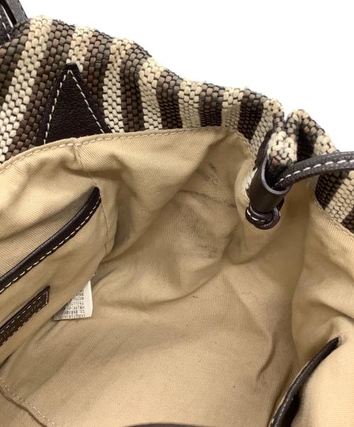 mica della valle（ミカ デラ ヴァッレ）mica della valle (ミカ デラ ヴァッレ) ヌーヴォラ ピッコラ ブラウン×ベージュの古着・服飾アイテム