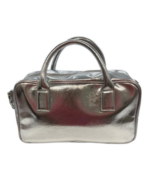 Adam et Rope（アダム エ ロペ）Adam et Rope (アダム エ ロペ) ロゴスクエアボストンバッグ シルバーの古着・服飾アイテム