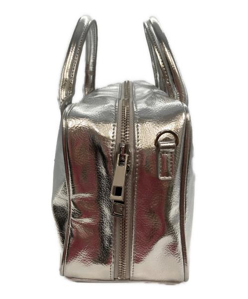 Adam et Rope（アダム エ ロペ）Adam et Rope (アダム エ ロペ) ロゴスクエアボストンバッグ シルバーの古着・服飾アイテム