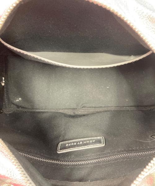 Adam et Rope（アダム エ ロペ）Adam et Rope (アダム エ ロペ) ロゴスクエアボストンバッグ シルバーの古着・服飾アイテム