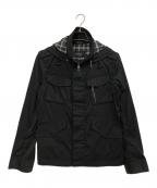 BURBERRY BLACK LABELバーバリーブラックレーベル）の古着「フーデットナイロンジャケット」｜ブラック