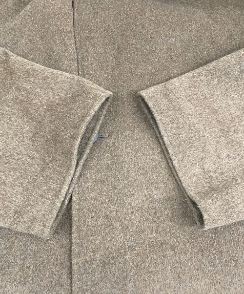 GALERIE VIE（ギャルリーヴィー）GALERIE VIE (ギャルリーヴィー) . ウールダブルフェイス ダブルブレストノーカラーコート ブラウン サイズ:36の古着・服飾アイテム