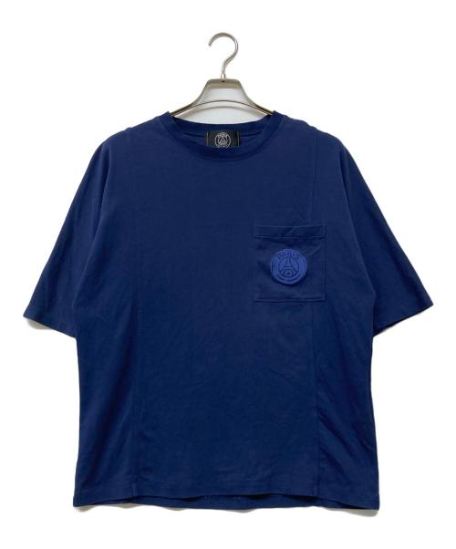 Paris Saint-Germain（パリサンジェルマン）Paris Saint-Germain (パリサンジェルマン) ポケットTシャツ ネイビー サイズ:Mの古着・服飾アイテム