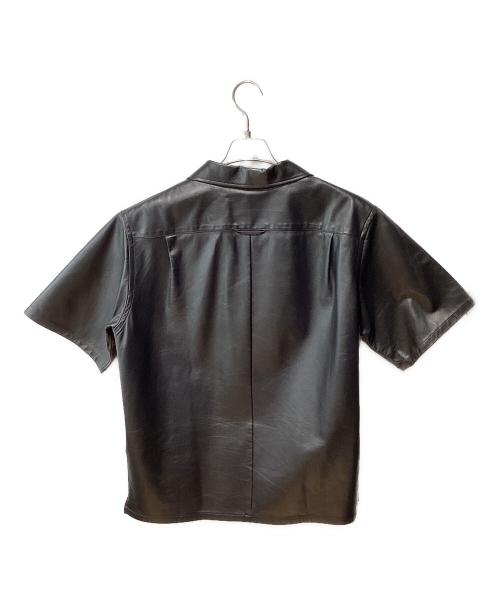 PRADA（プラダ）PRADA (プラダ) レザー切替シャツ ブラック サイズ:Mの古着・服飾アイテム