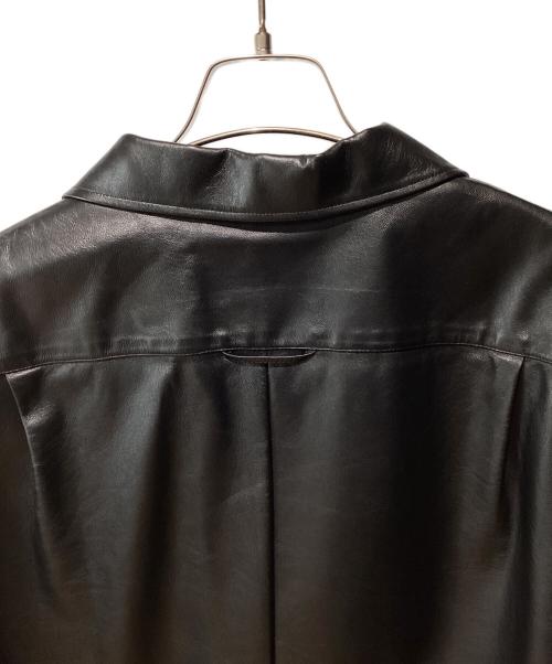PRADA（プラダ）PRADA (プラダ) レザー切替シャツ ブラック サイズ:Mの古着・服飾アイテム