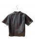 PRADA (プラダ) レザー切替シャツ ブラック サイズ:M：65000円