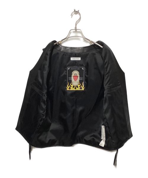 TENDER PERSON（テンダ―パーソン）TENDER PERSON (テンダ―パーソン) LEATHER VEST ブラック サイズ:00の古着・服飾アイテム