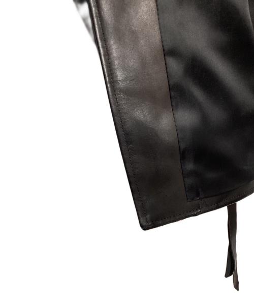 TENDER PERSON（テンダ―パーソン）TENDER PERSON (テンダ―パーソン) LEATHER VEST ブラック サイズ:00の古着・服飾アイテム